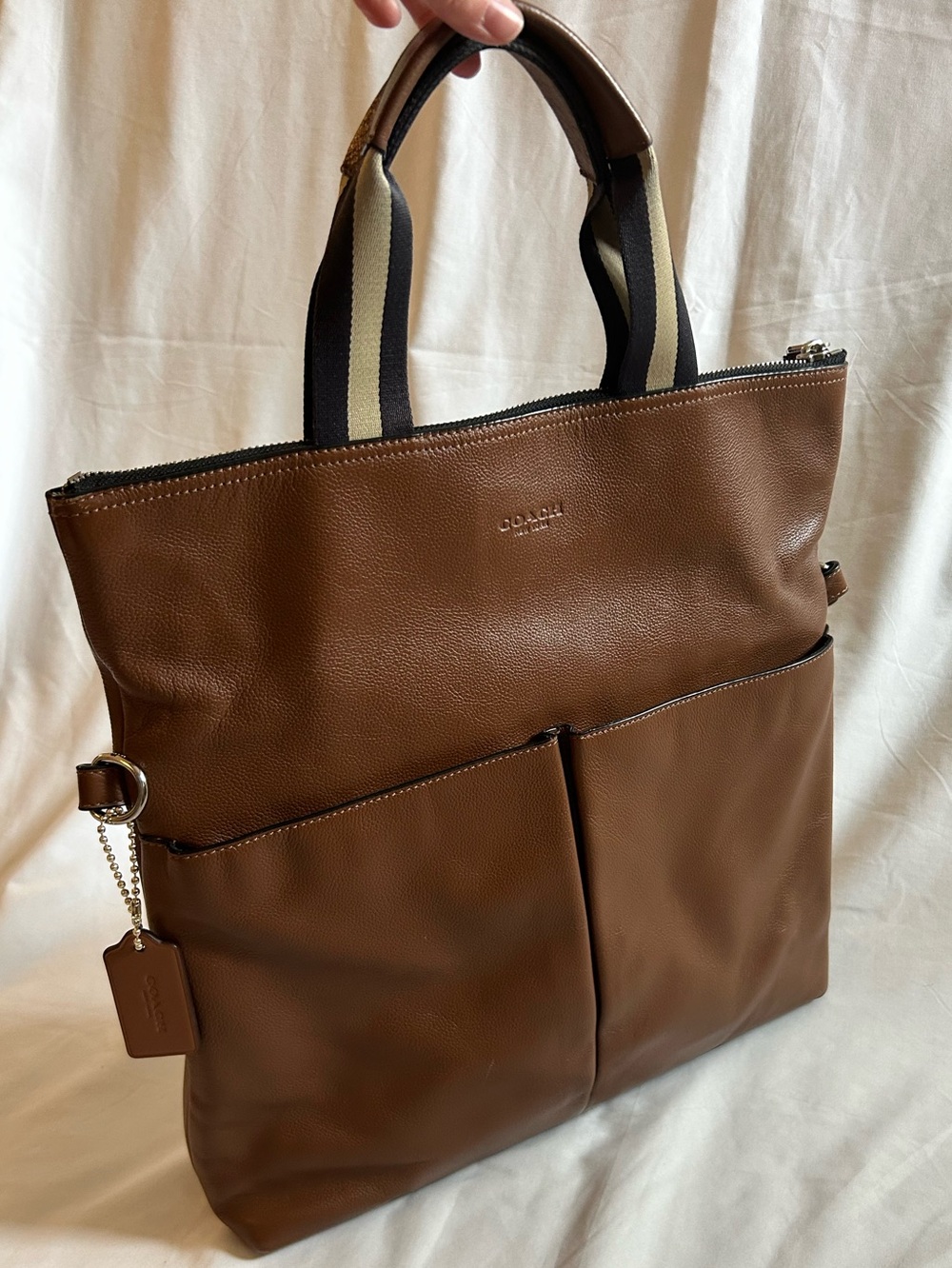 Coach Pebbled Leather Fold-over Crossbody